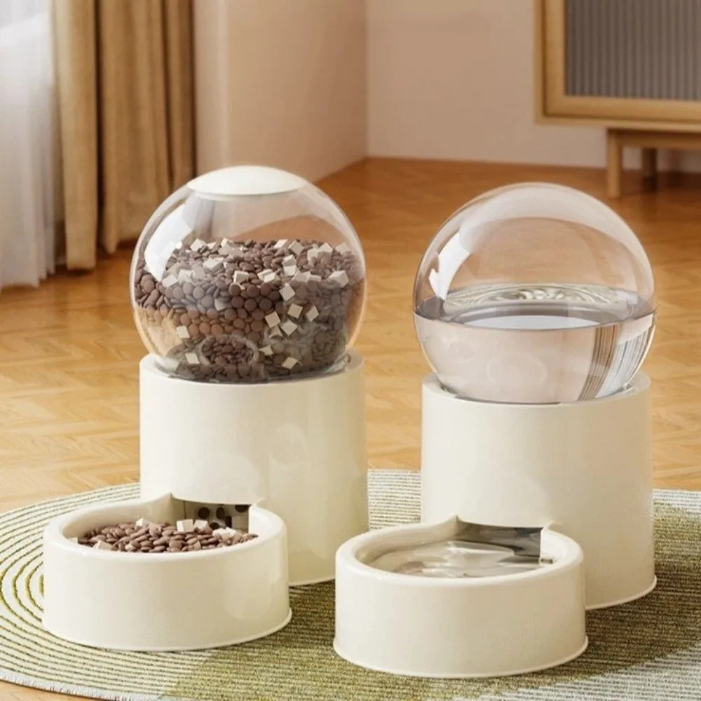 سعة كبيرة التلقائي تغذية الحيوانات الأليفة البلاستيك مانعة للتسرب الكلب موزع مياه انفصال الرقبة حماية وعاء طعام الحيوانات الأليفة التغذية اليومية #5