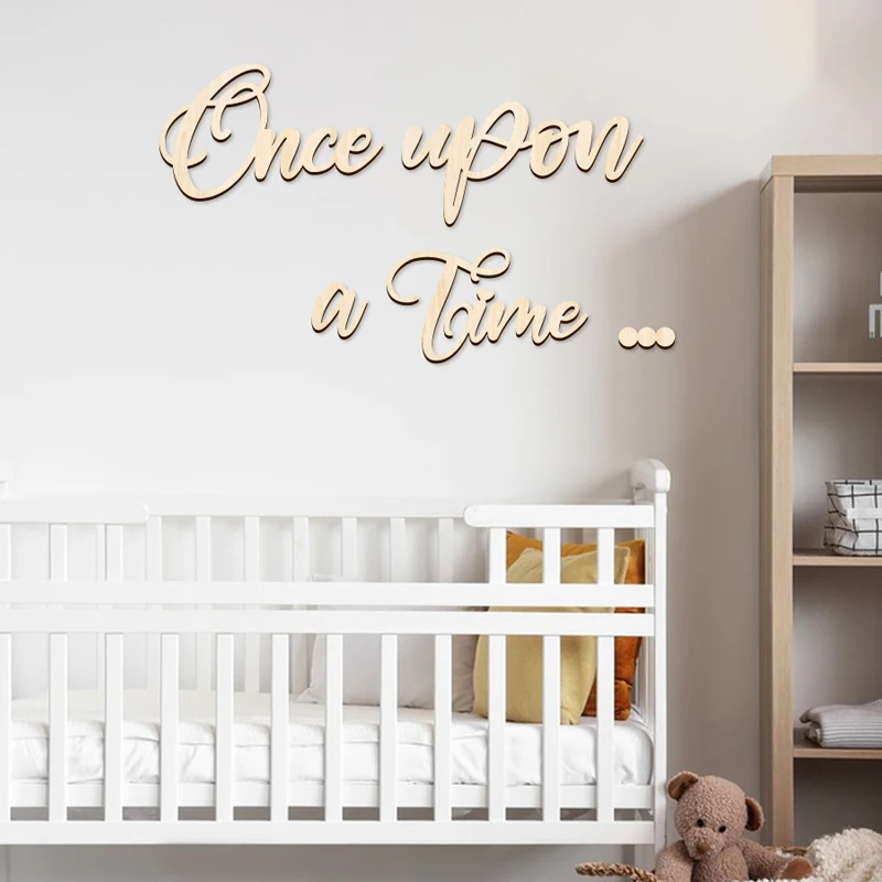 Once Upon A Time Sign Wall Lettering Wooden Nursery Sign Nursery Playroom Decor Wall Art Bedroom Decor Wood Playroom Sign