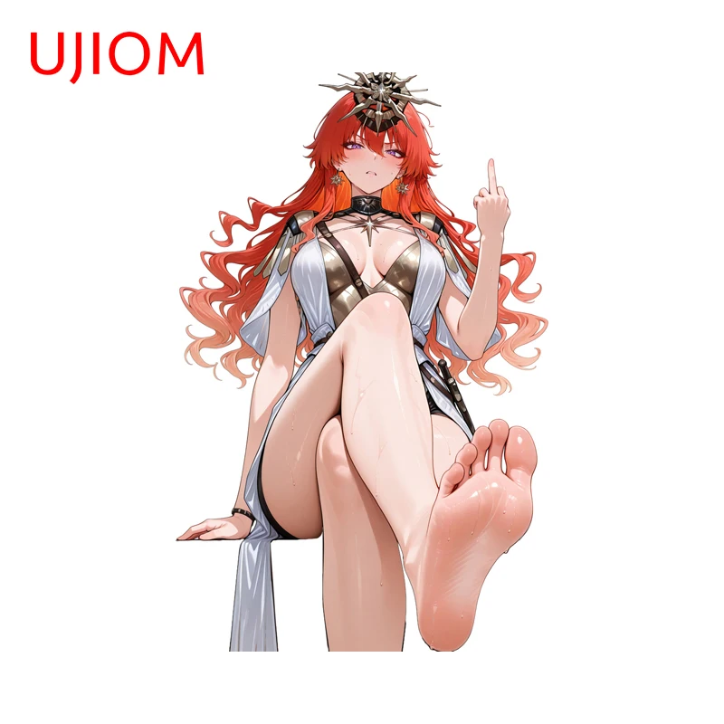 UJIOM Cool Wuthering Waves Augustatia Wall Sticker Eye-catching Alluring Anime Girl Aquaflask Decal Vinly Bathroom Accessories