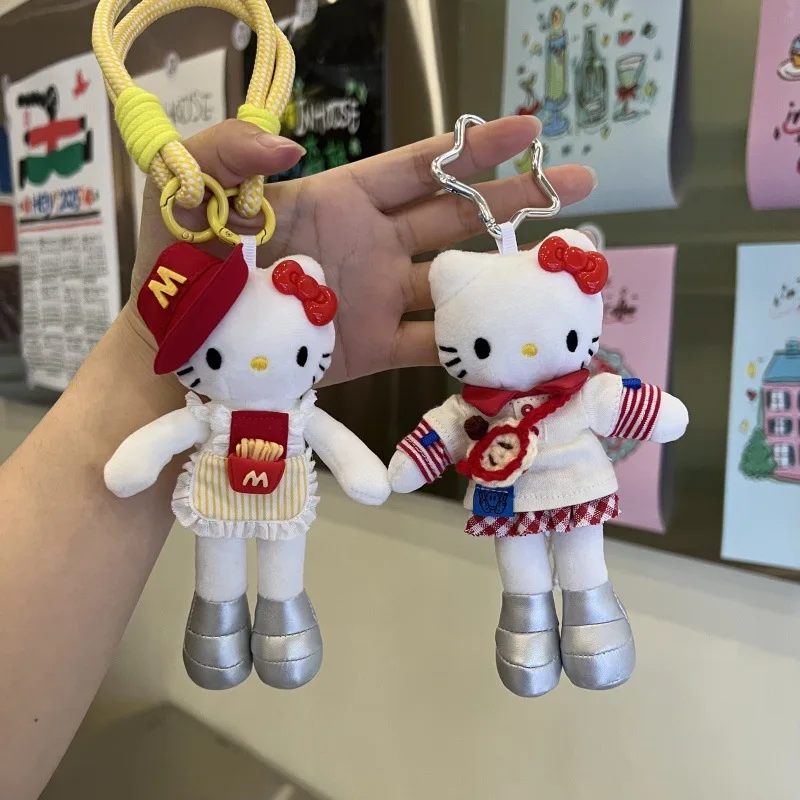 

Hello Kitty Short Skirt Long Legs Dress Up Plush Doll Keychain Decoration Pendant PP Cotton Girls Birthday Gift
