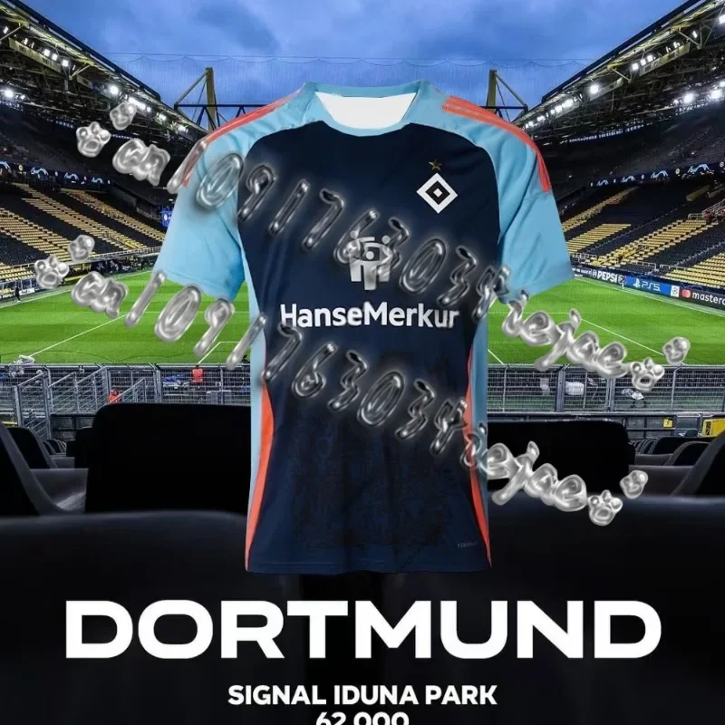 

2025 New Arrivals Hamburger Football Special Jersey T-shirt Summer German Football Sports Short Sleeve Football Game Clothing