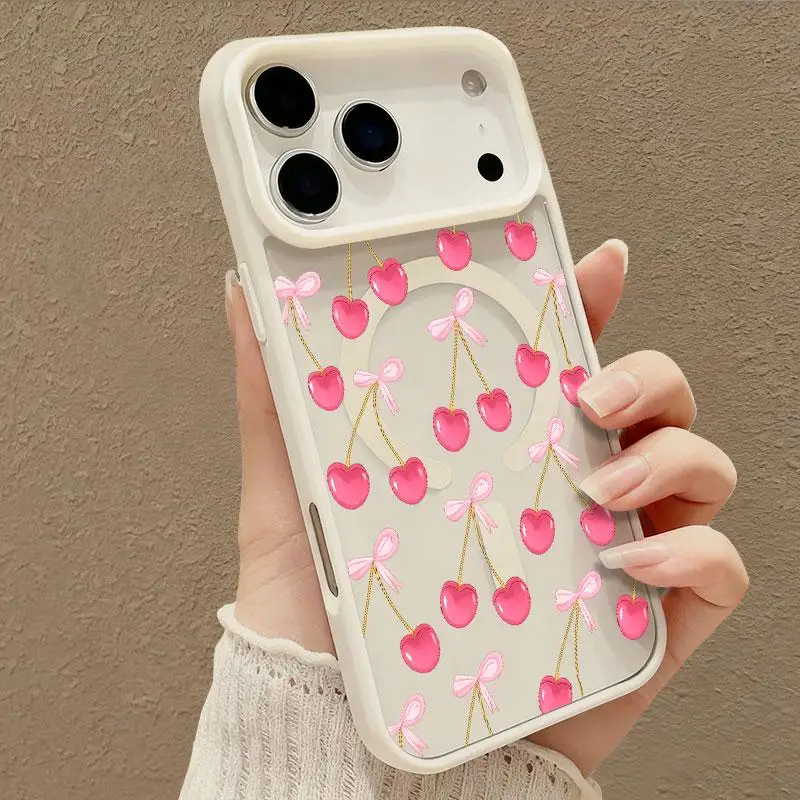 Magnetic Heart Bow Case for iPhone