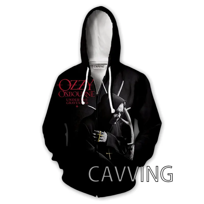 OZZY OSBOURNE Zipper Hoodies 3D Print Men Woman Zip Up Hooded Sweatshirts Hoody Oversized Tracksuit Man Cosplay Coat