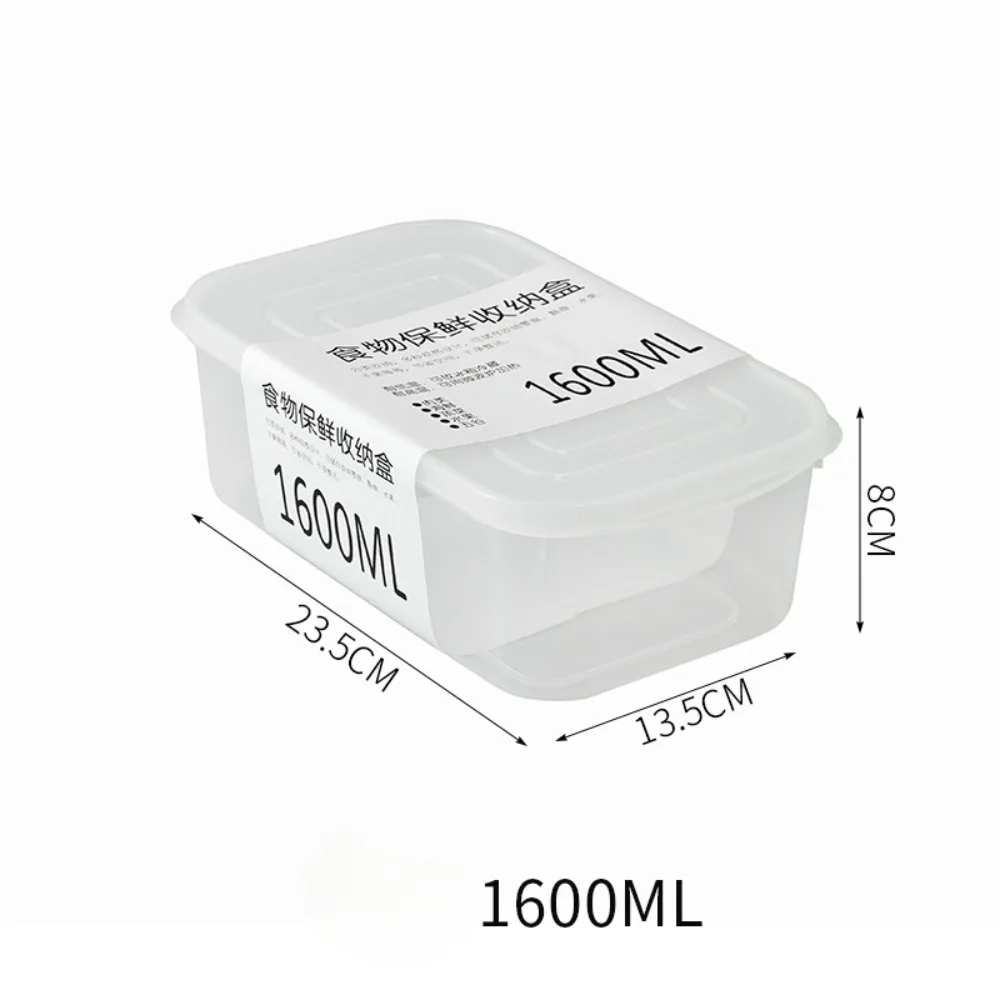 3pcs Refrigerator Fresh-keeping Box Food-grade Household Plastic Frozen Meat Onion Ginger Compartmentally-sealed Fresh-keeping