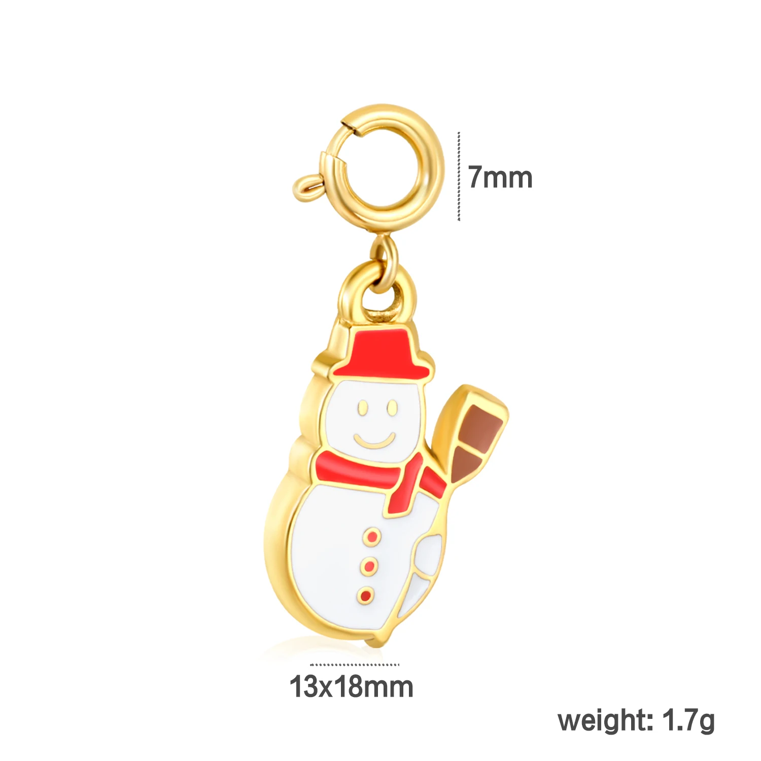 Clearance Christmas Enamel Charms Factory Direct, 3Pcs/5Pcs Gold Plated Xmas Pendant for DIY Jewelry Making Bracelet Necklace