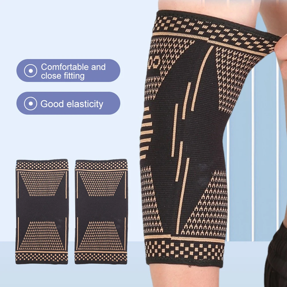 2PCS Copper Elbow Compression Sleeve, Tennis Elbow Brace Support Wraps for Arthritis, Tendonitis, Sprains, Weightlifting