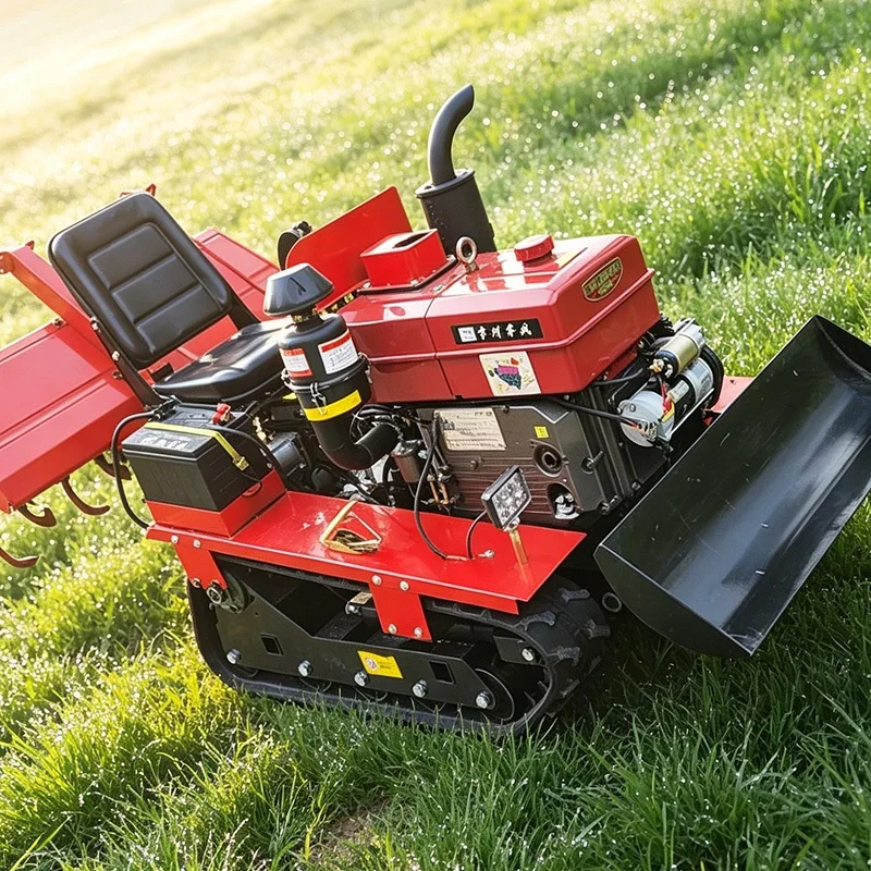 

Customized High-efficiency Small Crawler Rotary Tiller, Multi-functional Agricultural Tractor Compatible with Various Attachment