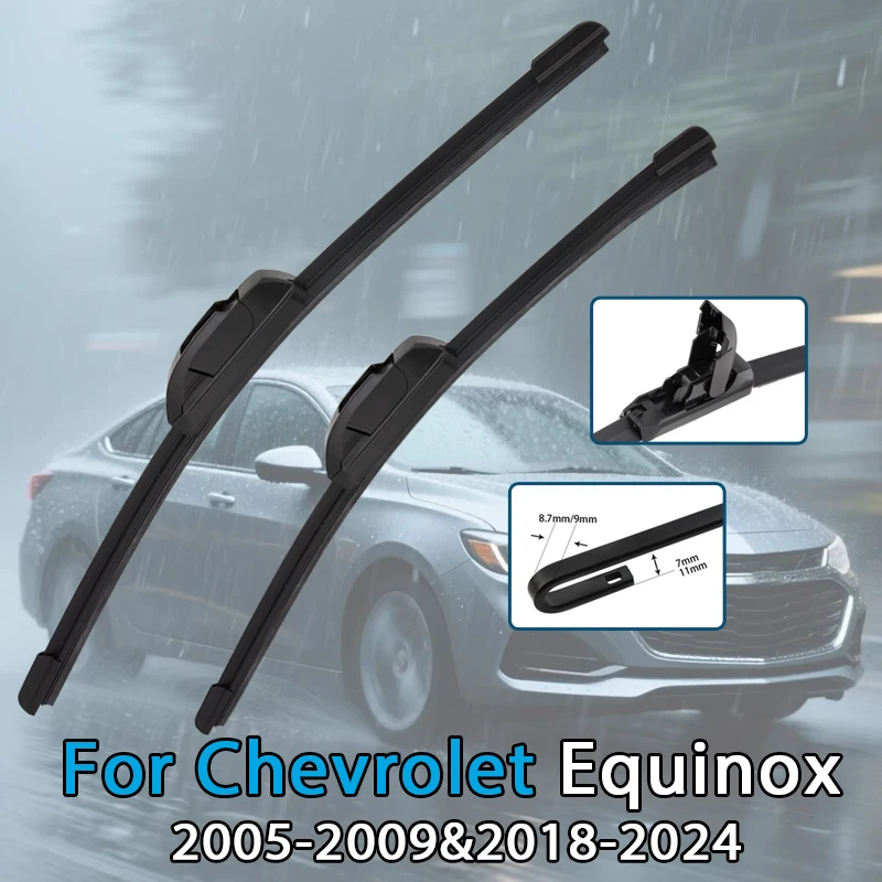 Escobilla limpiaparabrisas de coche para Chevrolet Equinox y Equinox EQ 2005-2024, repuesto de goma para parabrisas, limpiaparabrisas delantero, accesorios para automóvil