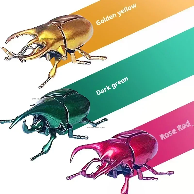 1PC Wind-Up Beetle Creative Prankster Animated Insect Model Scarab Beetle Children Battle Wind-Up Toy for Kids Gifts Toys