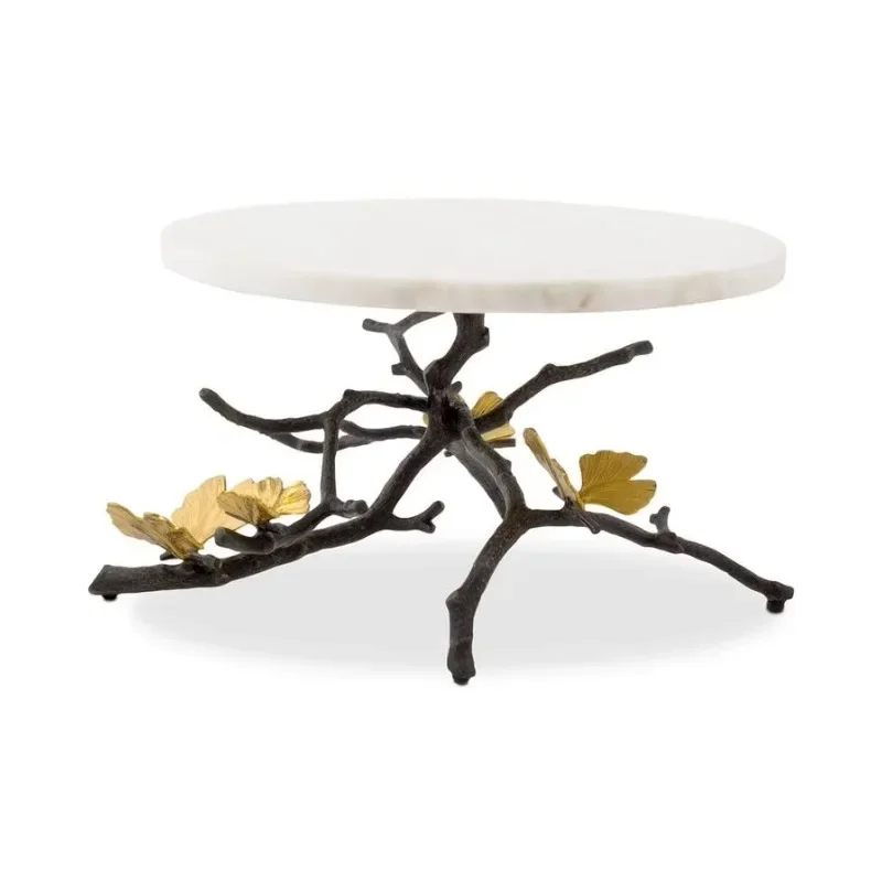 Premium metal cake stand with traditional glass-topped floral designs for elegant wedding or party dessert displays