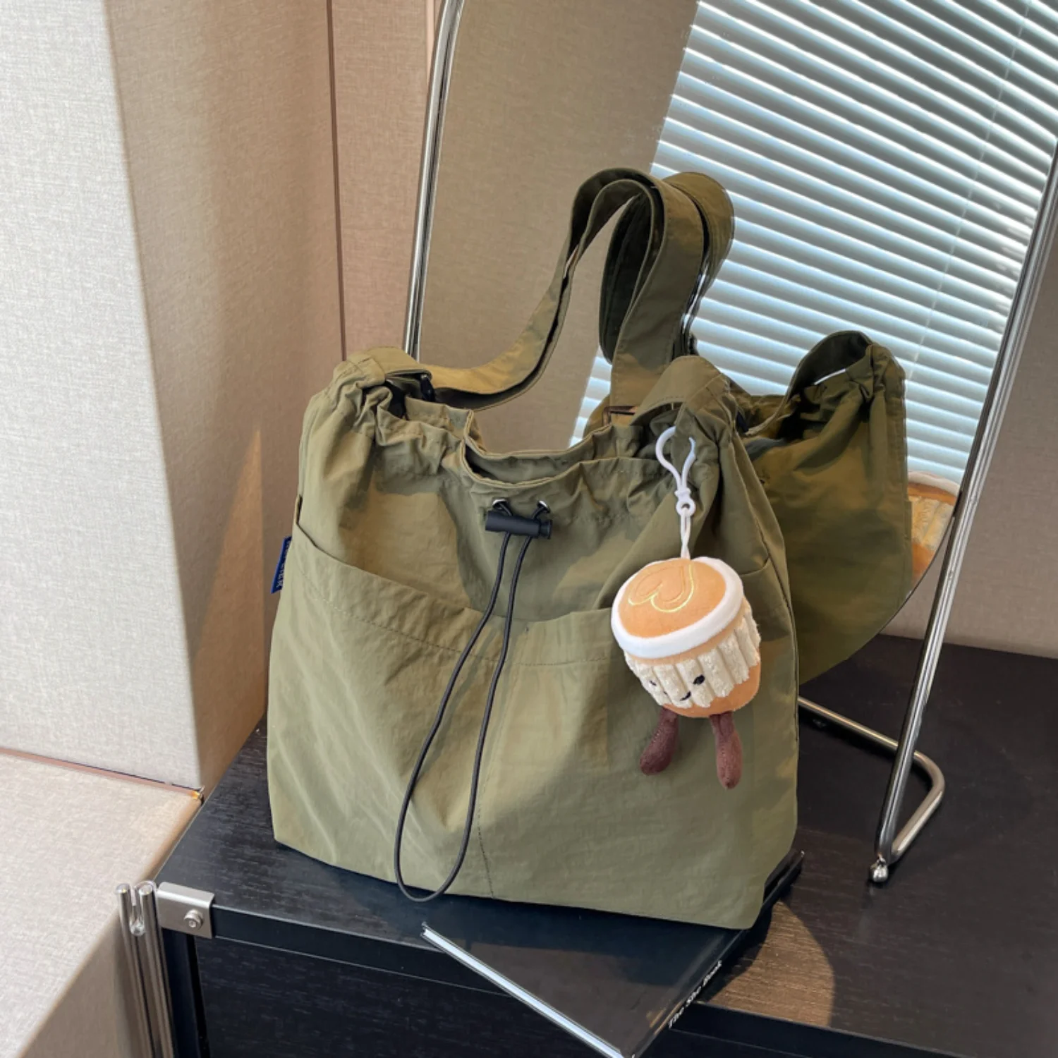 Versatile Nylon Tote Bag for Women - Ideal for Classes, Commuting, Casual Use