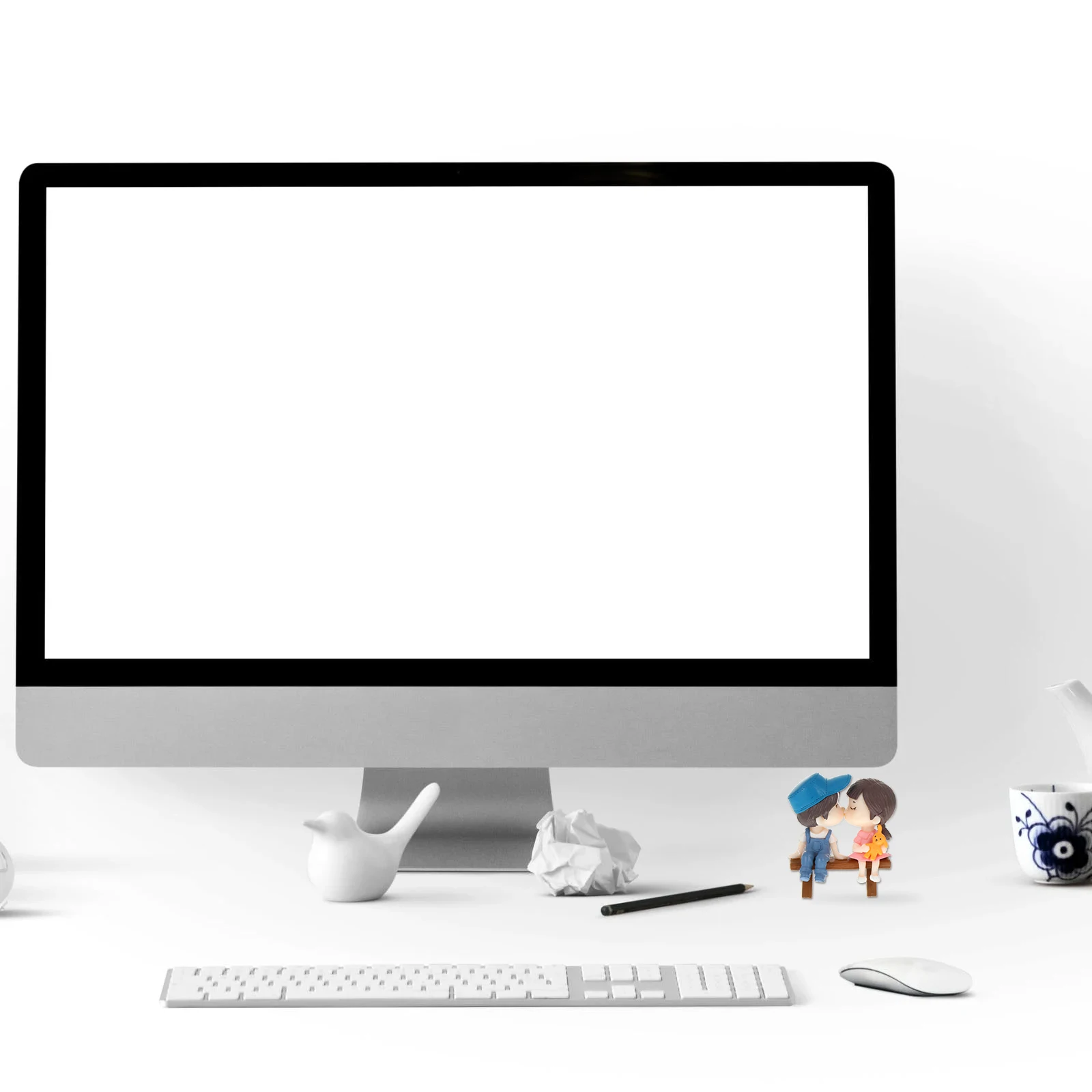 

1 Pair Pvc Character Figurines Couple Ornament For Home Car Desktop Decor Wedding Anniversary Valentine'S Day Gift Lovers Statue