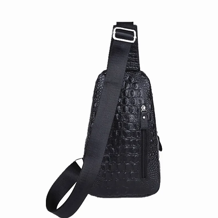 Sacs de poitrine en cuir de vachette véritable Alligator pour hommes, sacs de taille décontractés, marque de qualité, créateur de mode, initié GT, nouveau