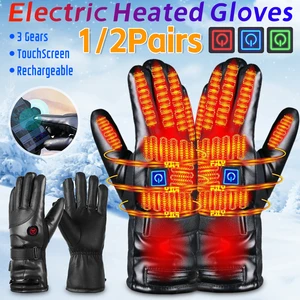 Heat Electric Heated Glove Liners for Men Women Rechargeable Battery Heating Riding Ski Snowboarding Cycling Thin Gloves