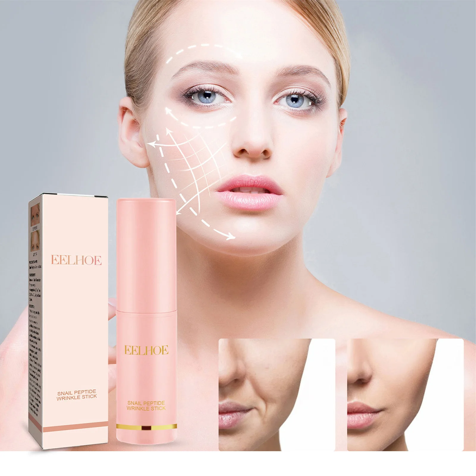 2021 3g Collagen Boosting Moisture Balm Wrinkle Bounce Multi Balm Stick for Neck Dimpled Area Lips Face