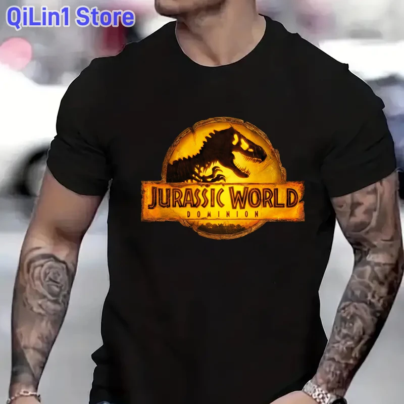 Jurassic Park T Shirt Men Anime Shirt Jurassic World Baby Blue Raptor Printed Men\'S T-Shirt Graphic T Shirts Mens Tshirt Camisa