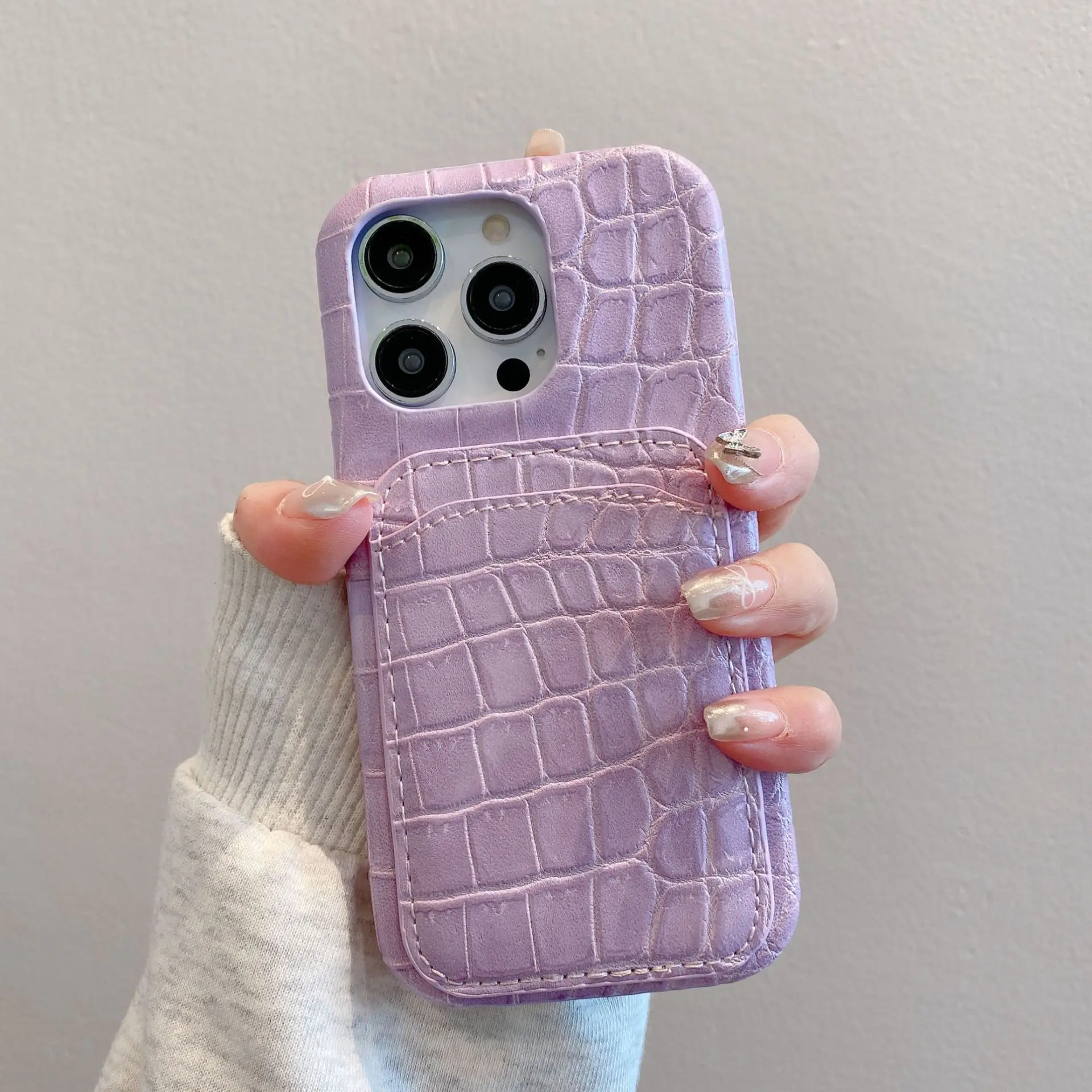 Wzór krokodyla, etui na iPhone 17 Promax, futerał na karty 16 Pro, 14, 15 Plus, pełne pokrycie z ochroną obiektywu, etui ochronne 12, 13. — zdjęcie produktu 5