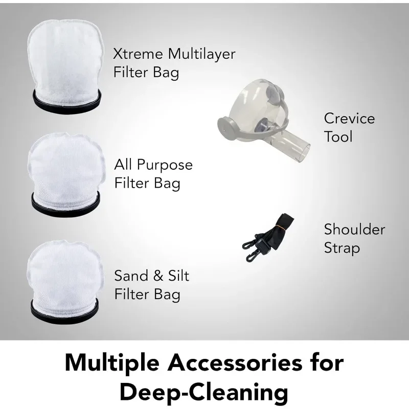 POOL BLASTER Pro 2000 Commercial Pool Vacuum Cordless Rechargeable Hose-Free,up to 2 Hour Runtime,Sealed Battery Two Vacuum Head