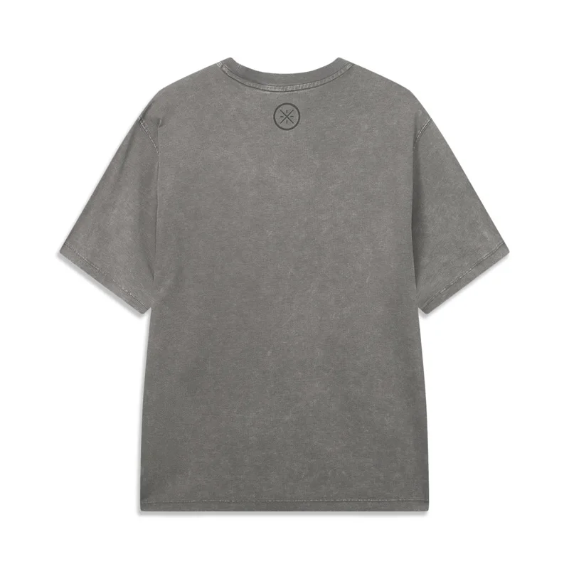Li-Ning Men's Wade T-shirts LN COOL 51%Cotton 35%Polyester 14%Viscose Sun Protection Round Neck LiNing Leisure Pullover AHSW393