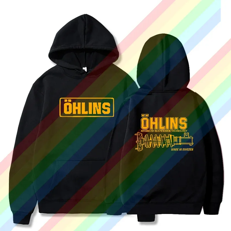 

2024 Essential Men Ohlins Shock Suspension Car Motorcycle Sport Racing Hoodies Thermal Sportswear Unisex Long Sleeves S-3XL Cool