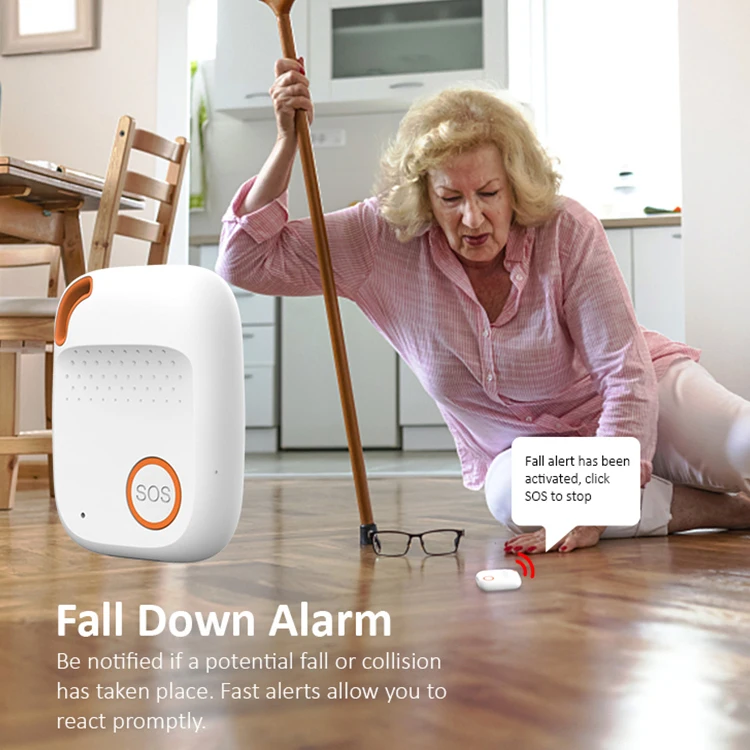 

Носимый кулон для пожилых людей Telecare, оповещение о падении при геозании, SOS, аварийная сигнализация, устройство слежения GPS 24/7 для пациентов Альцгеймера