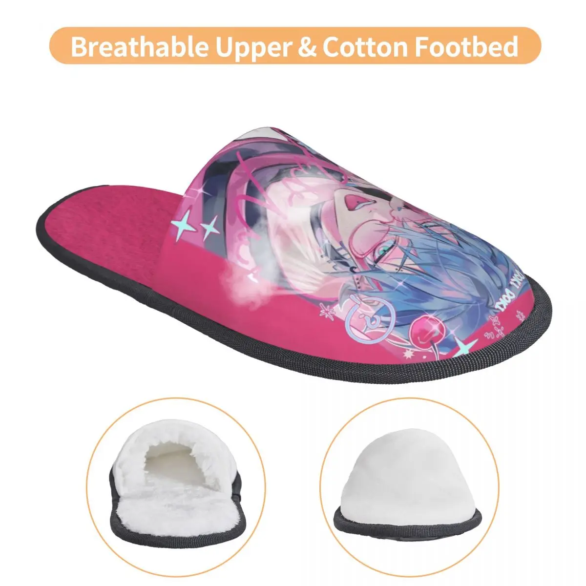 شبشب قطني من Alien Stage Home غير قابل للانزلاق حتى شبشب إيفان أنيمي المريح من إسفنج الذاكرة في الأماكن المغلقة