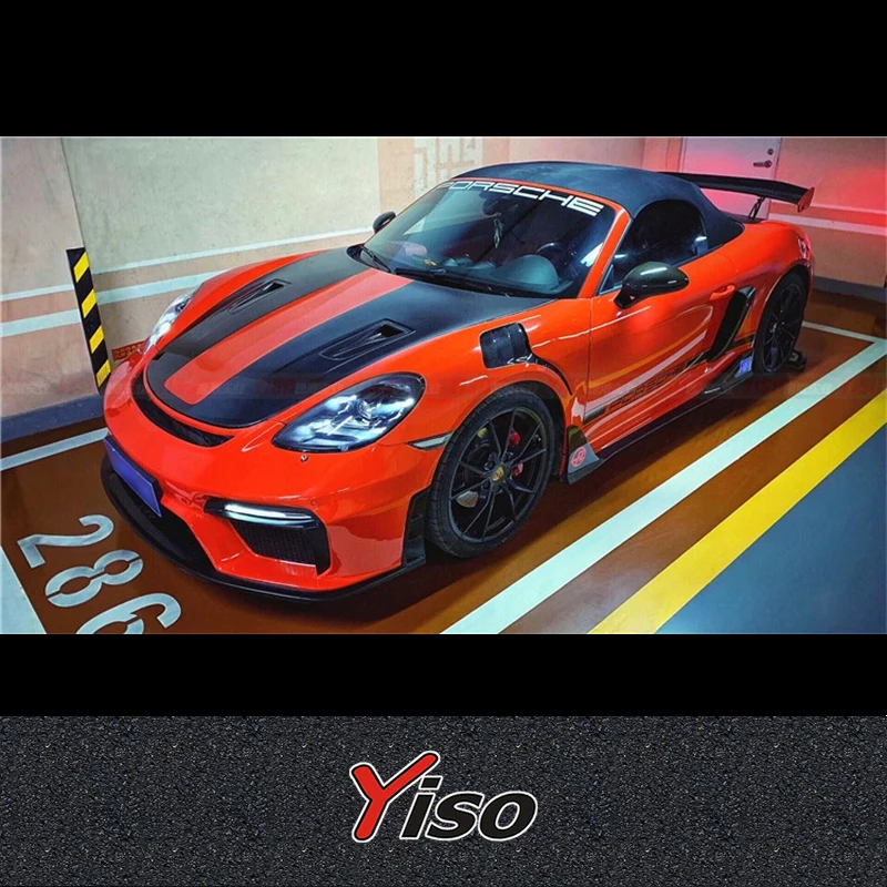 

Suitable for Cayman S Boxster 718 Modified encirclement Cayman S Boxster 718 Engine Cover GT2 carbon fiber hood