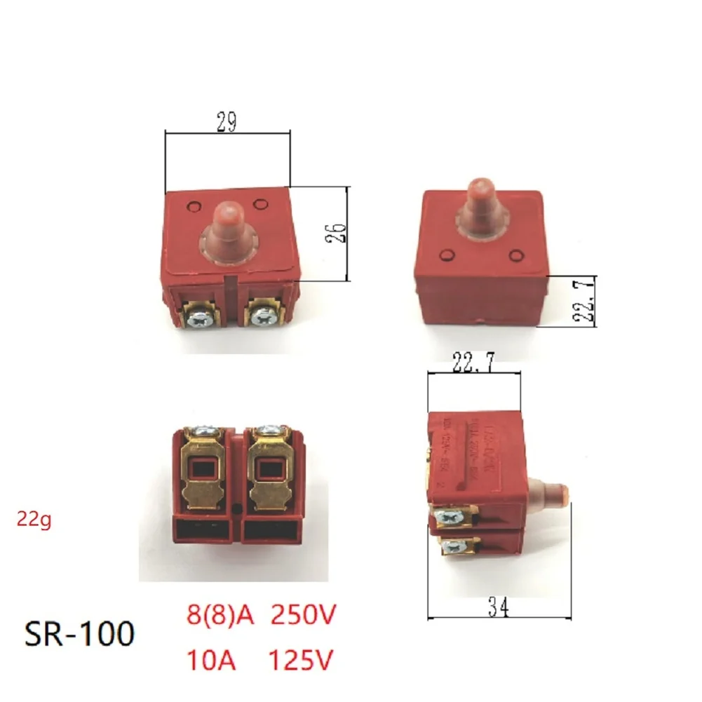Screw Wiring Electrical Switch Replacement For DGA452 Angle Grinder Switch Wide Temperature Range -20 for C To 55 C Operating