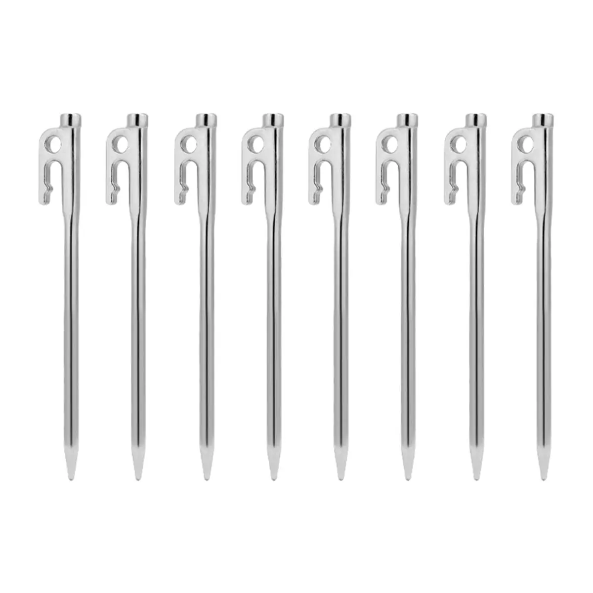 DT38 Tent Stakes Pegs Heavy Duty Steel Tent Stakes Pegs W Hook Hole Design for Outdoor Backpacking Camping Tent Canopy