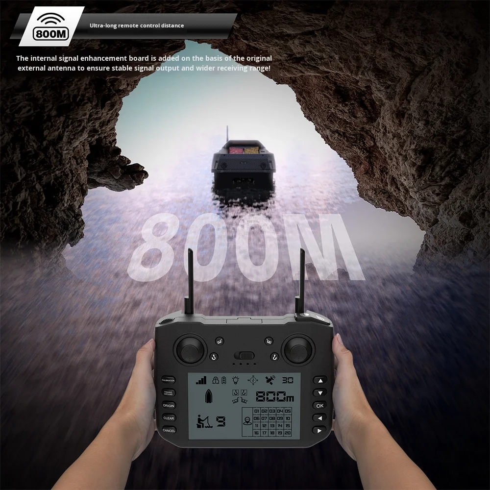 High-Speed Fishing Bait Boat Gps Sonar New Type 180 Beidou Points Fishing Trawl Boat Plastic One-Click Net Fishing Boat