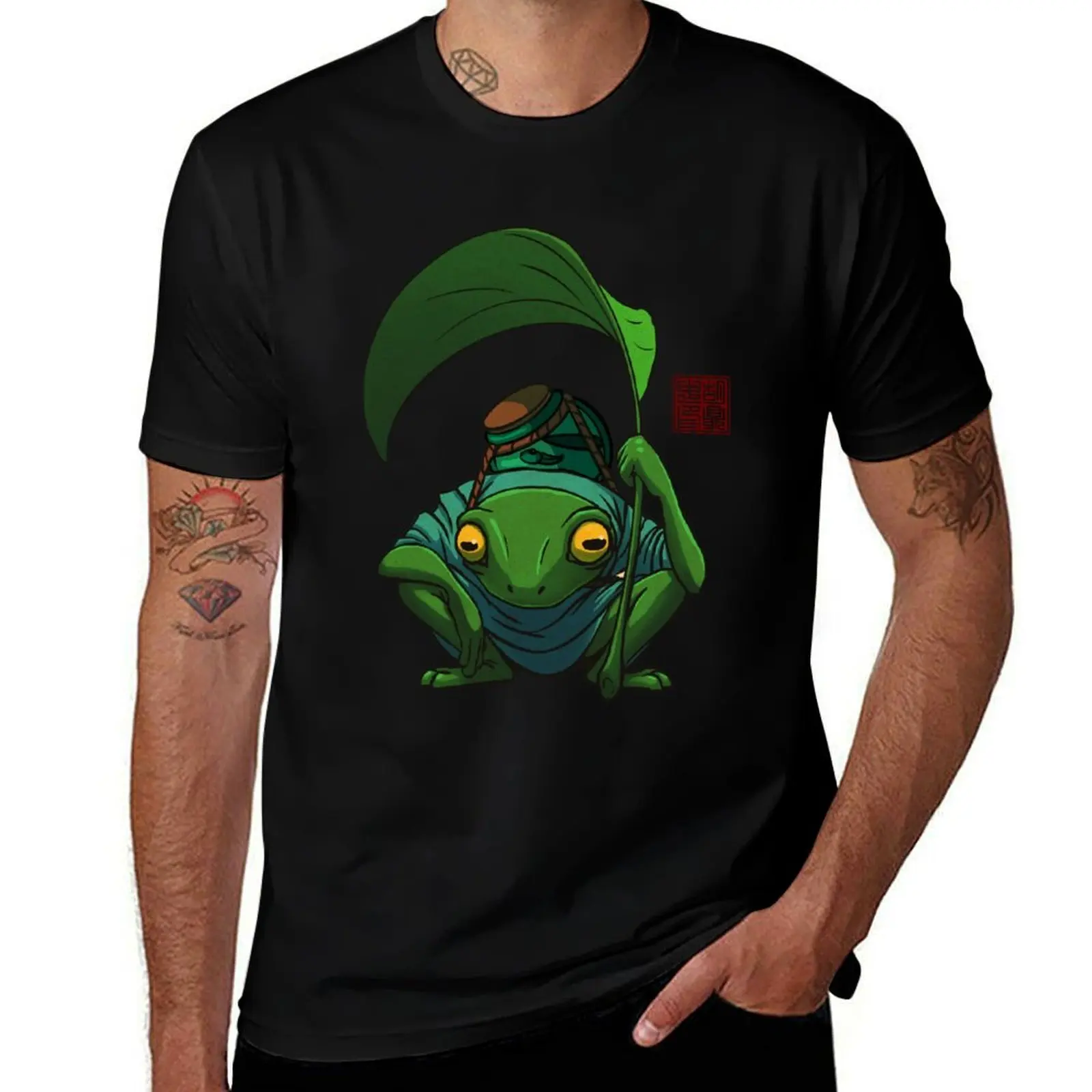 

A Frog and His Son Inspecting T-Shirt t shirt men 100% cotton luxury brand t shirt personalised t shirt man cotton T-shirt
