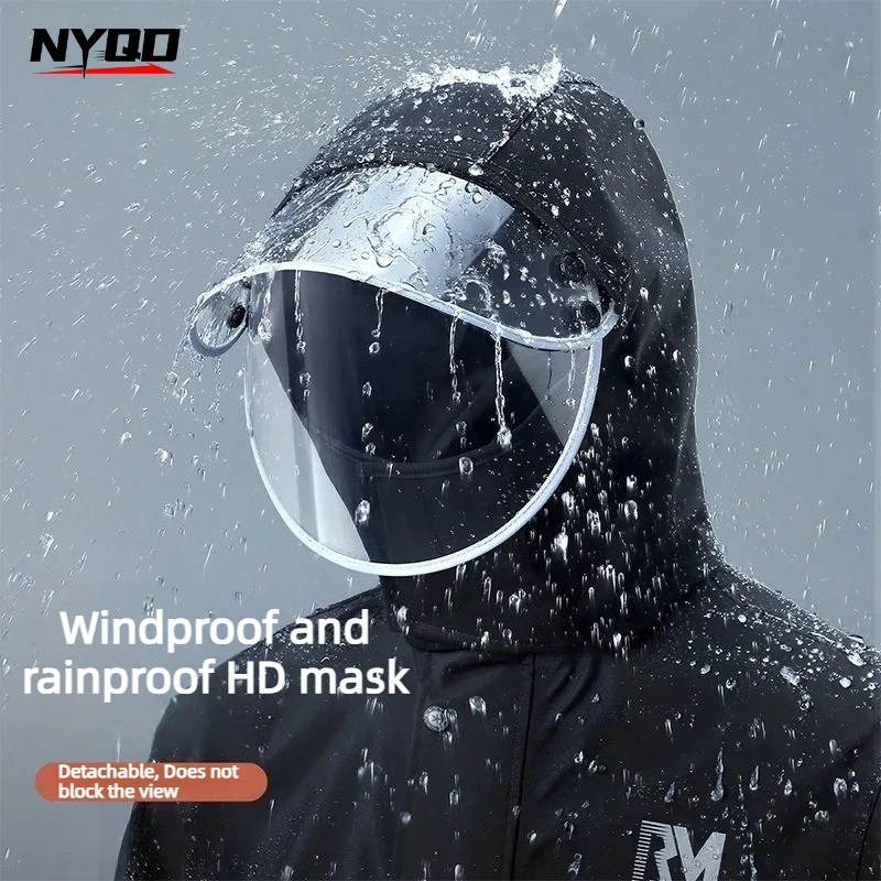 

Костюм для езды на мотоцикле Bimei: дождевик и брюки, мужской, для электроскутера, раздельный, со светоотражающими элементами