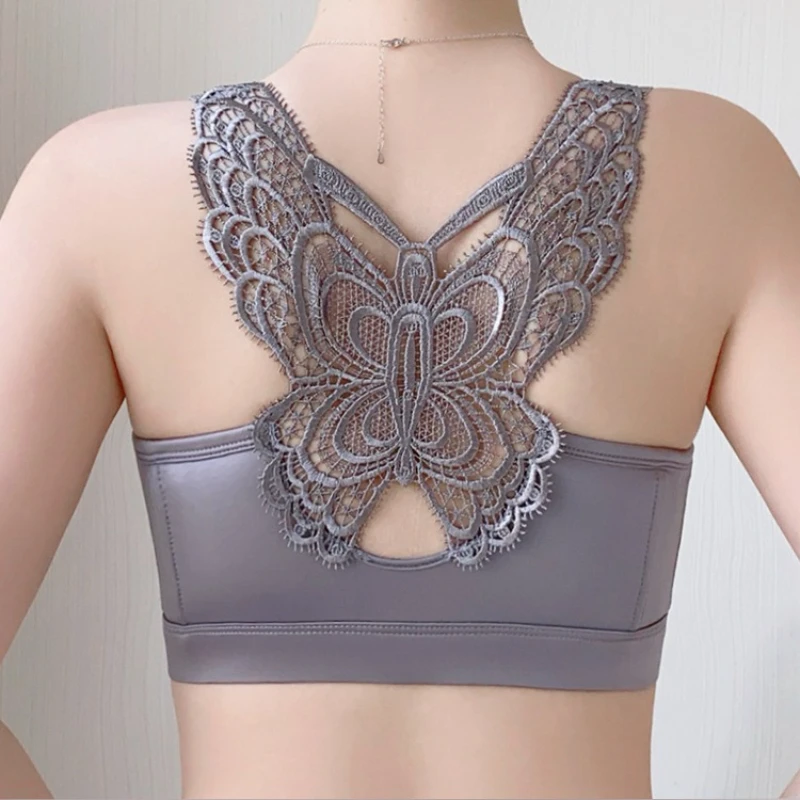 CDE75/120 Front Closure Sexy Butterfly Beauty Back Seamless Underwear Large Women Plus Size Lingerie for Women Brassiere Femme