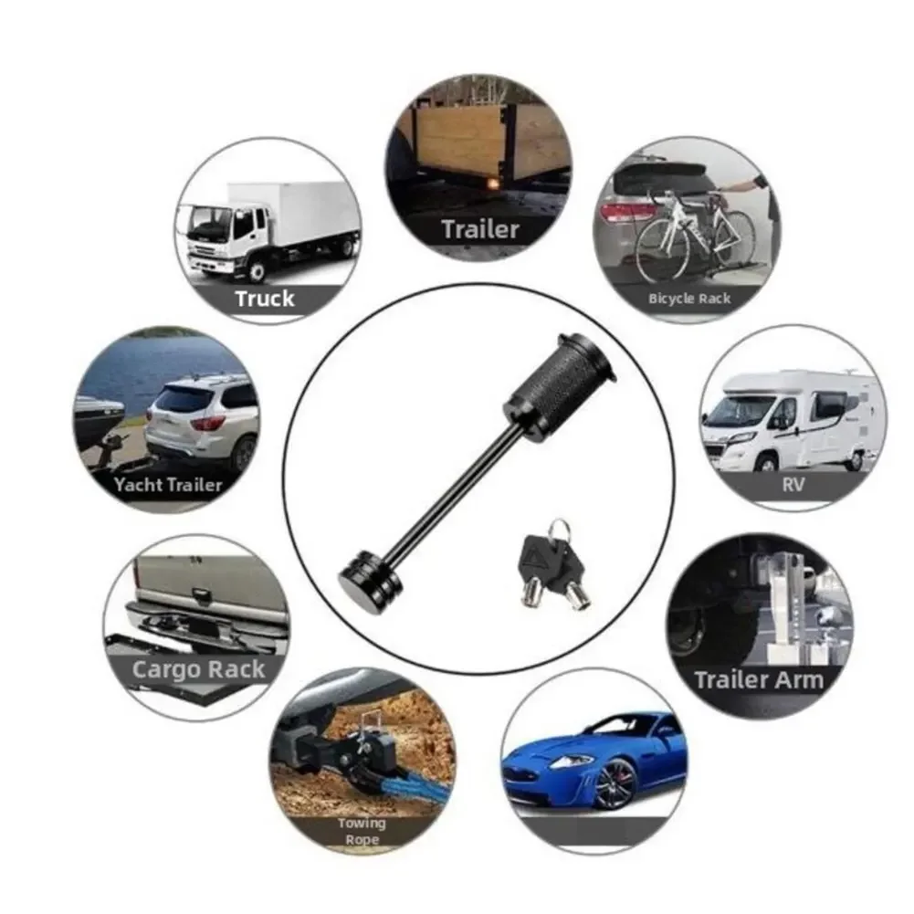 Secure Trailer Locking Mechanism Trailer Security Trailer Latch Lock Black Trailer Lock Pin Secure Locking Mechanism For Towing