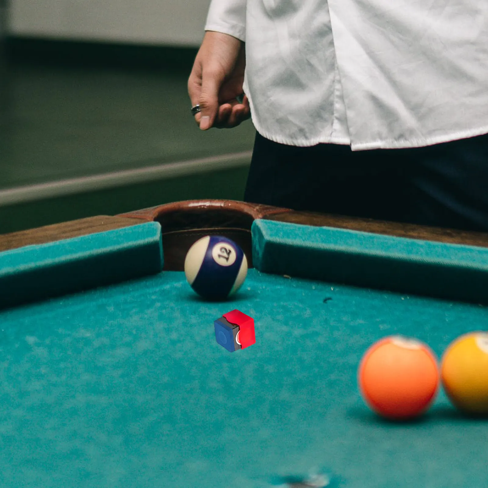 12개입 큐 초크 박스 오거나이저 내구성 보호 당구 스누커 게임 액세서리 플라스틱 초크 홀더 스누커 액세서리