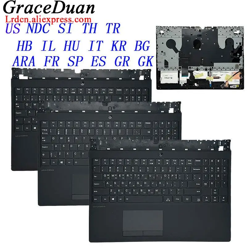 

for Lenovo Legion Y530 15 15ICH Y540 15IRH Y7000 2019 Laptop US BG HU KR NDC TR ARA TH IT Keyboard With Upper Case Palmrest