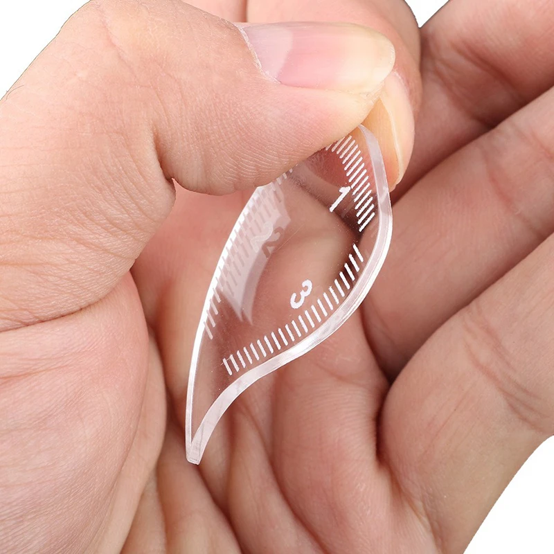 Linijka do mapowania brwi 1/2 szt. Linijka do modelowania brwi Szybkie rysowanie w 1 minutę Łatwe narzędzie do projektowania brwi Szablony do microbladingu i makijażu permanentnego