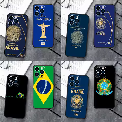 Brazil Passport Flag Case For Samsung Galaxy S24 Ultra S21 S22 S23 S25 Ultra S9 S10 Plus S20 S23 FE Cover Funda