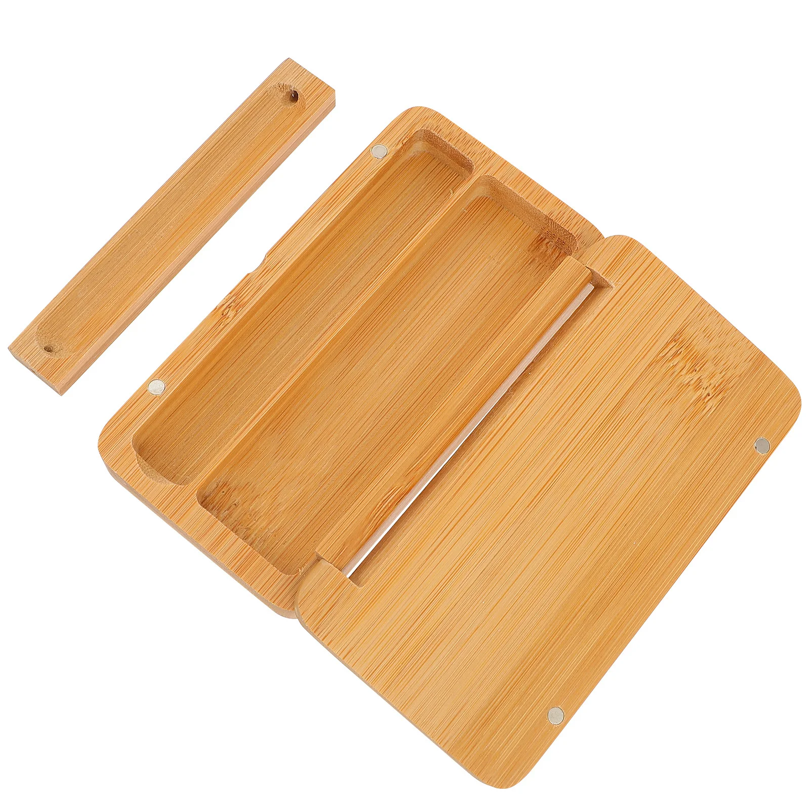 

2pcs Incense Stick Box Natural Sandalwood Texture Portable Storage Container For Aromatherapy Meditation Home Decor