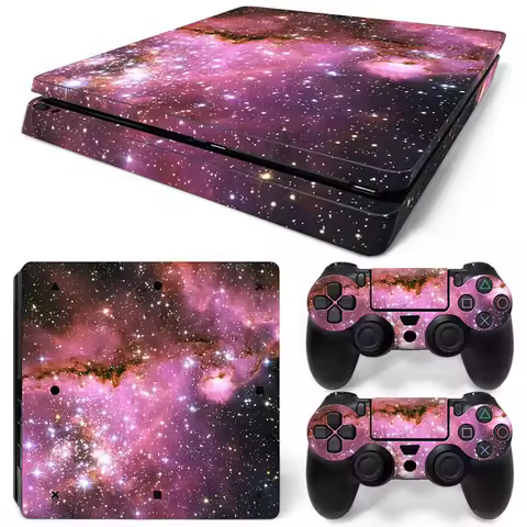 Console Skin for PS4 Slim Game Accessories Sticker Vinyl Decal for PS4 Slim Protective Wrap Cover for PS4 Slim Controller
