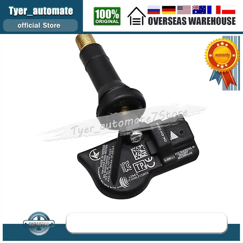 4PCS For Jeep Grand Cherokee 2021-2022 Jeep Grand Wagoneer 2022 Jeep Wrangler 2021-2022 68339096AB Tire Pressure Monitor Sensor