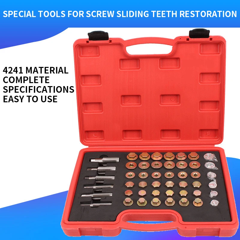

114-piece Set Of Special Tools For Repairing The Sliding Teeth Of The Oil Sump Screw Of The Automobile Oil Pan, Repairing