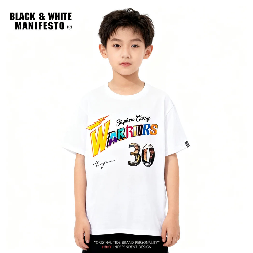 

Баскетбольный детский трикотаж Curry 30, одинаковые американские винтажные уличные хлопковые футболки для отца и сына, свободный тренировочный топ