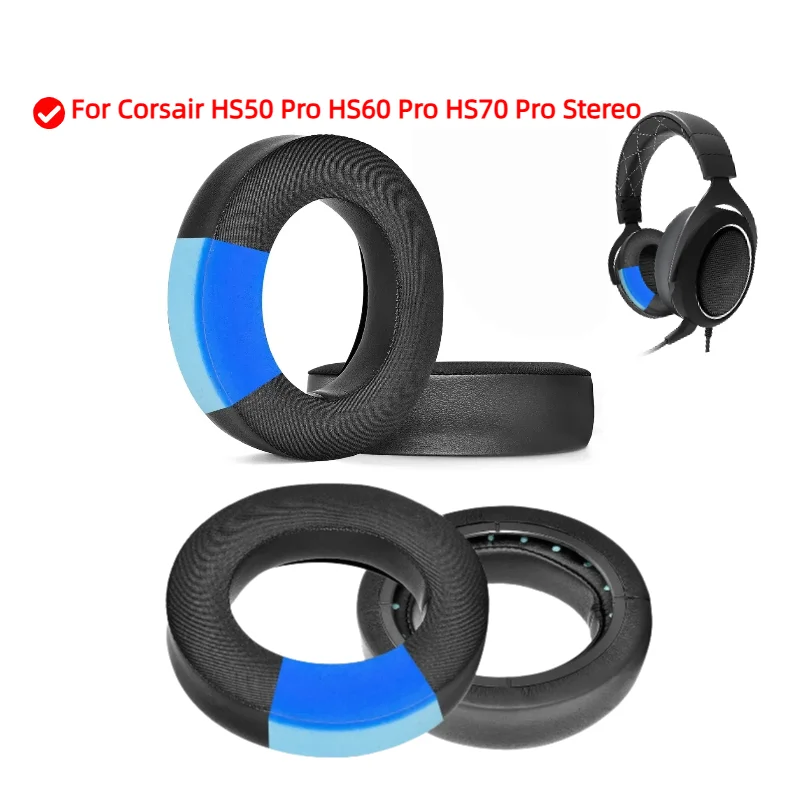 

Replacement Earpads Memory Foam Ear Cushion Cover for Corsair HS50 Pro HS60 Pro HS70 Pro Stereo Gaming Headset Earmuffs Ear Pads