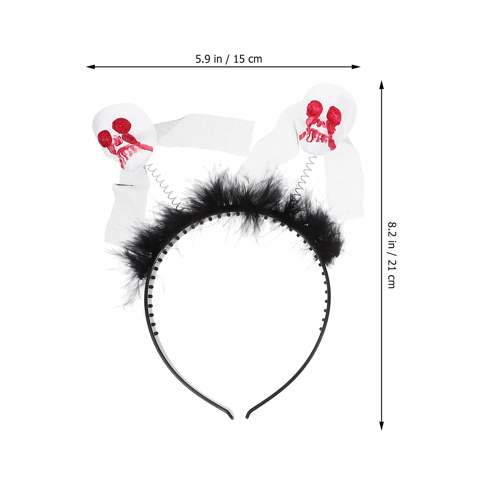 

2pcs Skull Headband Halloween Hair Accessories Women Costume Party Decoration Headpiece Band Adult Festival Decor