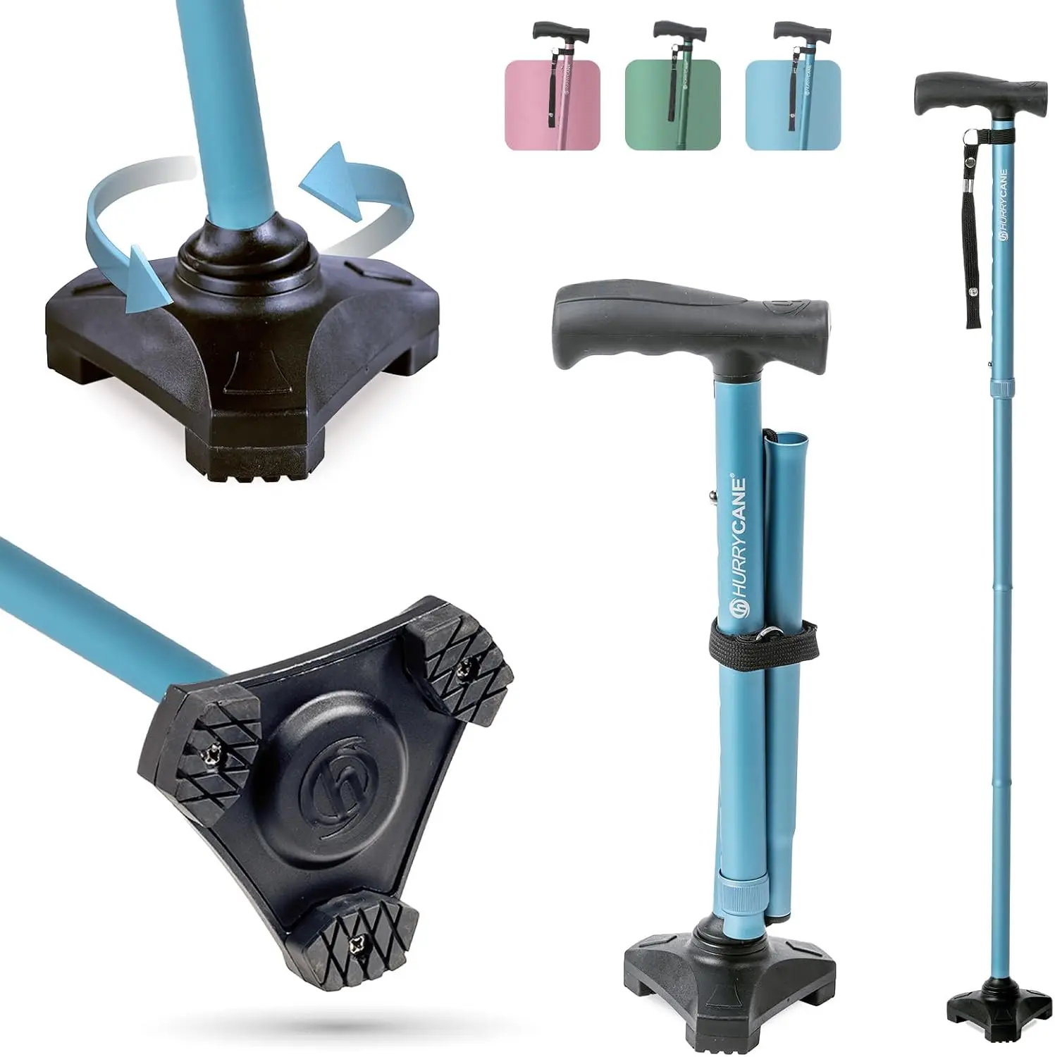 

Складная трость с Т-образной ручкой, легкая регулируемая опора для пожилых людей и средство для поддержания мобильности