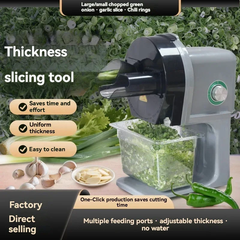 New Multi Functional Garlic Cutting Machine Electric Garlic Slicer, Automatic Scallion Cutter Vegetable Slicer, Chili Slicer