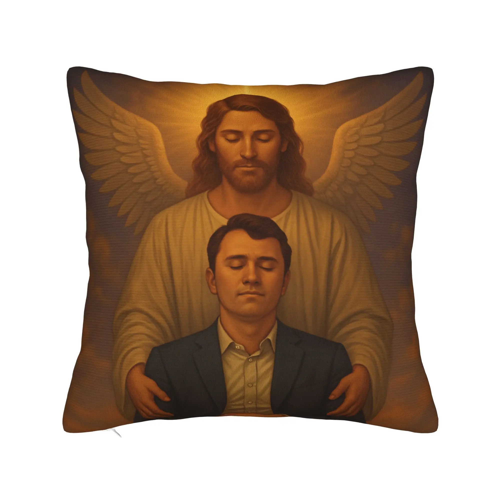 Pillow Case Charlie Kirk Angelic Advocate Print  Pillow Cover For Sofa Home Decoration Novelty Pillowcases