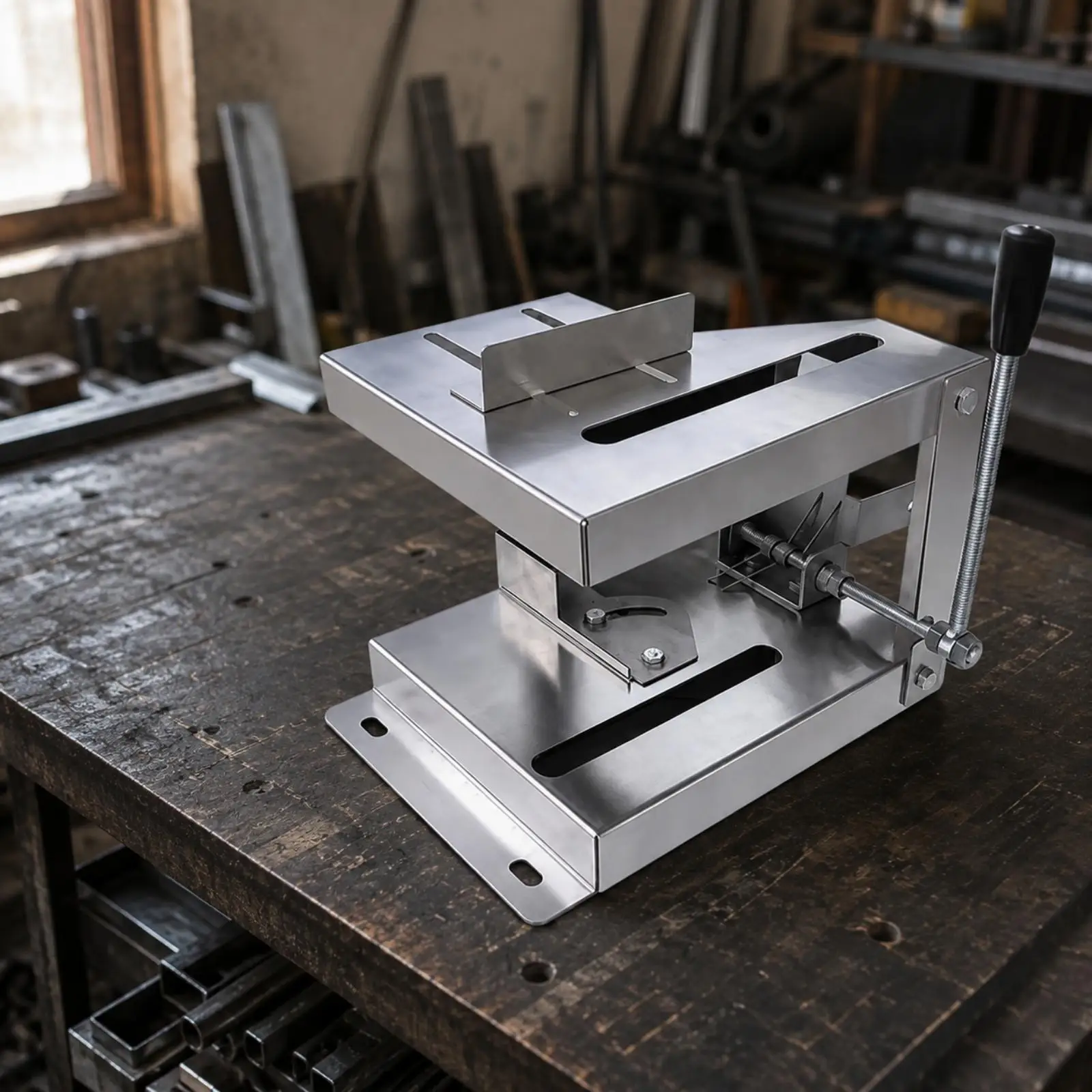 Angle Stand with Guide Plate Metal Adjustable Angle Support Stable Adjustable Cutting Tool Holder for Workshop Hobbyists,