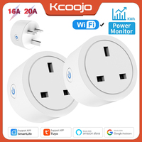 WIFI 16A/20A Smart Plug UK Timing Socket Smart Home Power Outlet Power Monitor Tuya Smart Life App Work with Aleax Google Home